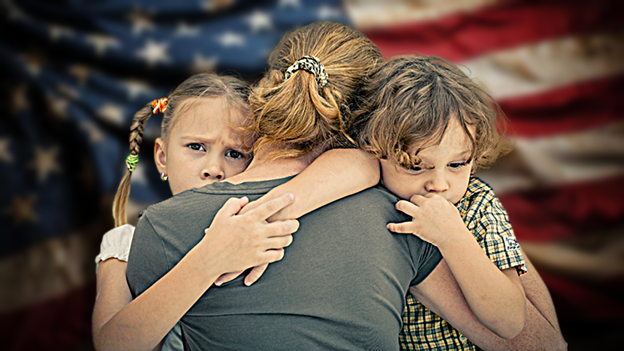 American family struggling with rising costs